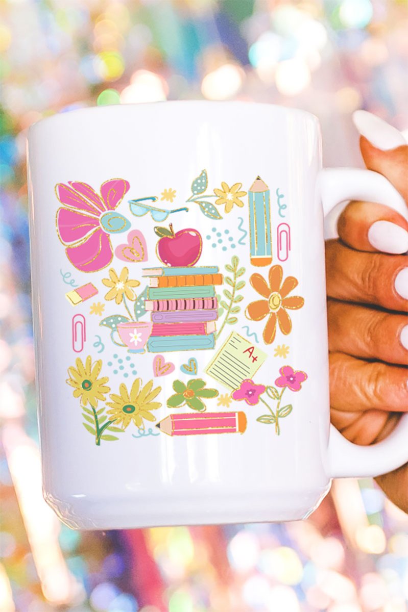 All Things Teacher Ceramic Mug - Wholesale Accessory Market