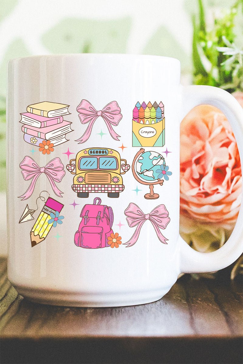 Back To School Coquette Bows Ceramic Mug - Wholesale Accessory Market