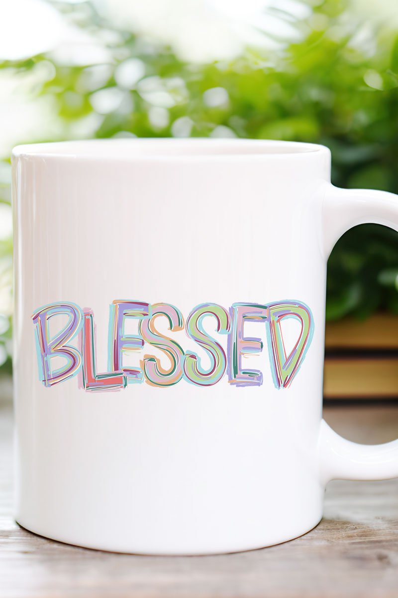 Brushstroke Blessed Ceramic Mug - Wholesale Accessory Market