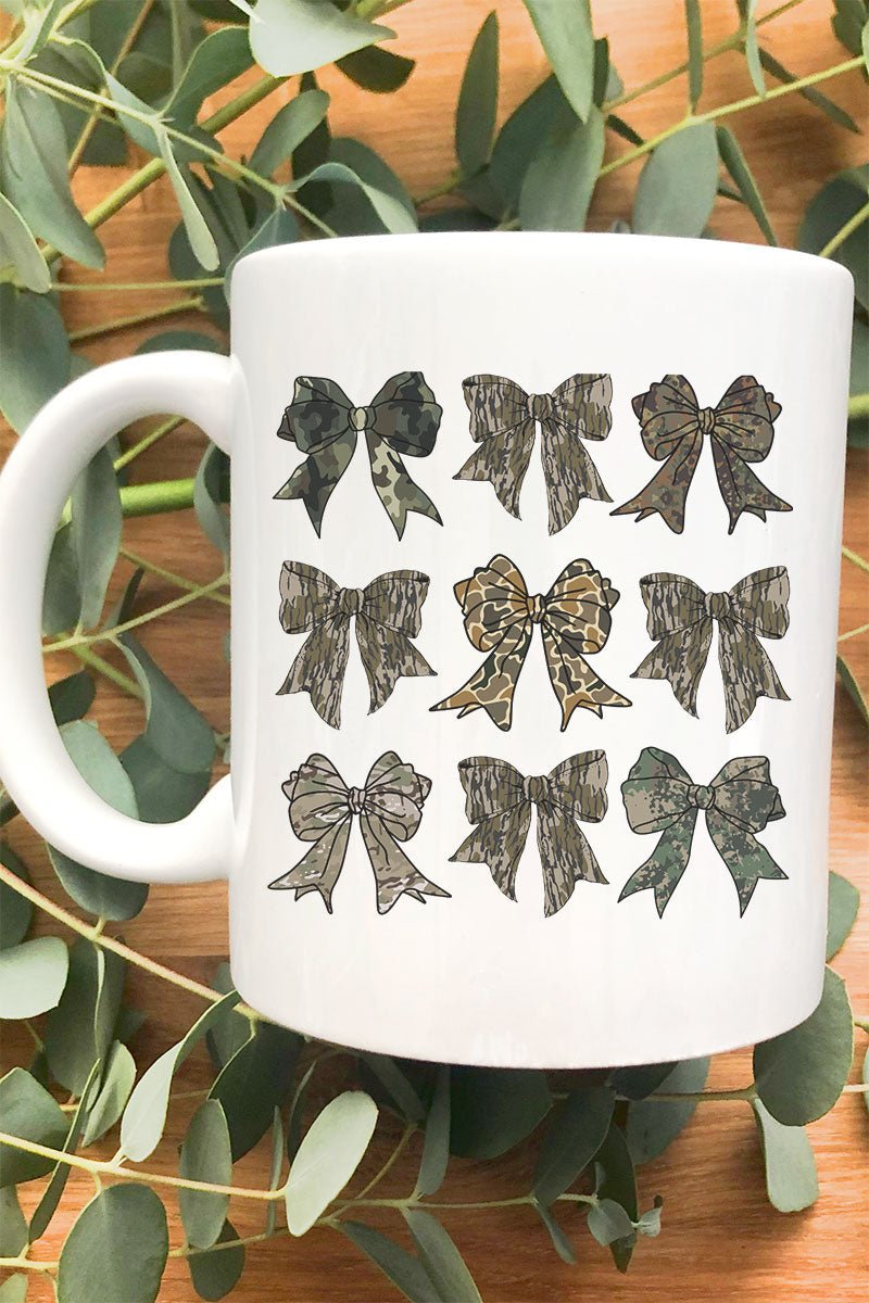 Camo Collage Coquette Bows Ceramic Mug - Wholesale Accessory Market