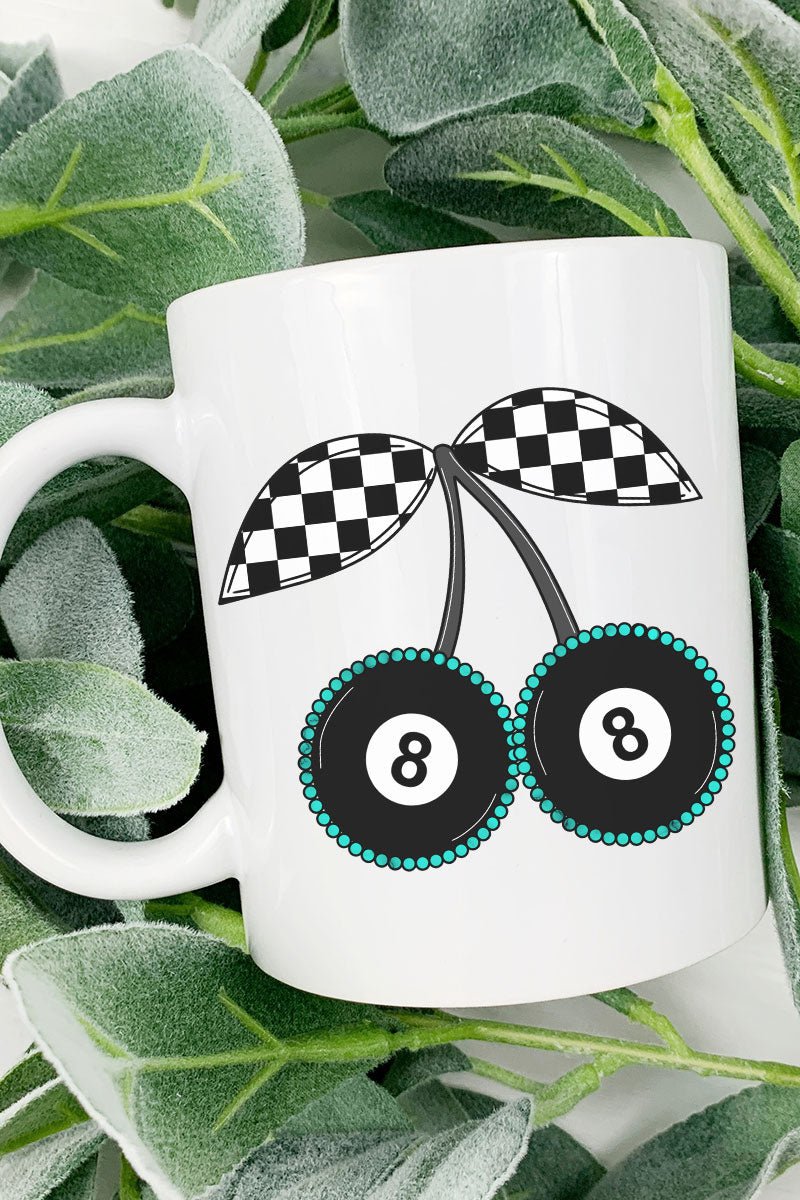Checkered Cherries Ceramic Mug - Wholesale Accessory Market