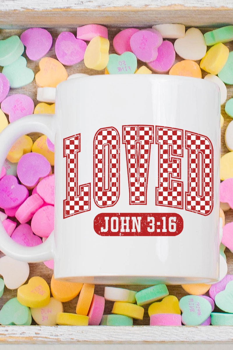 Checkered Loved Ceramic Mug - Wholesale Accessory Market