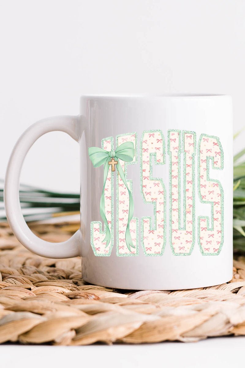 Coquette Cross Jesus Ceramic Mug - Wholesale Accessory Market