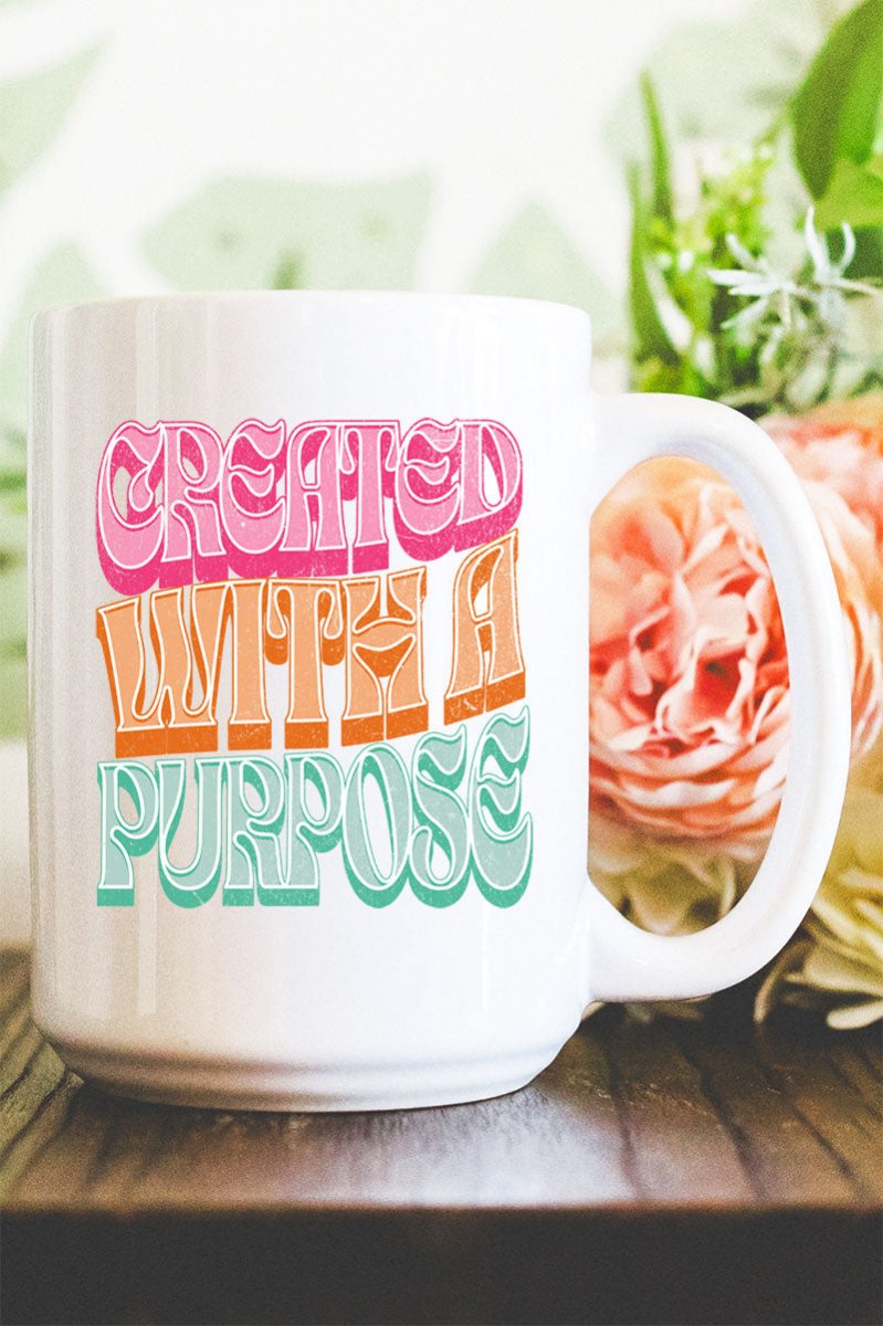 Created With A Purpose Ceramic Mug - Wholesale Accessory Market