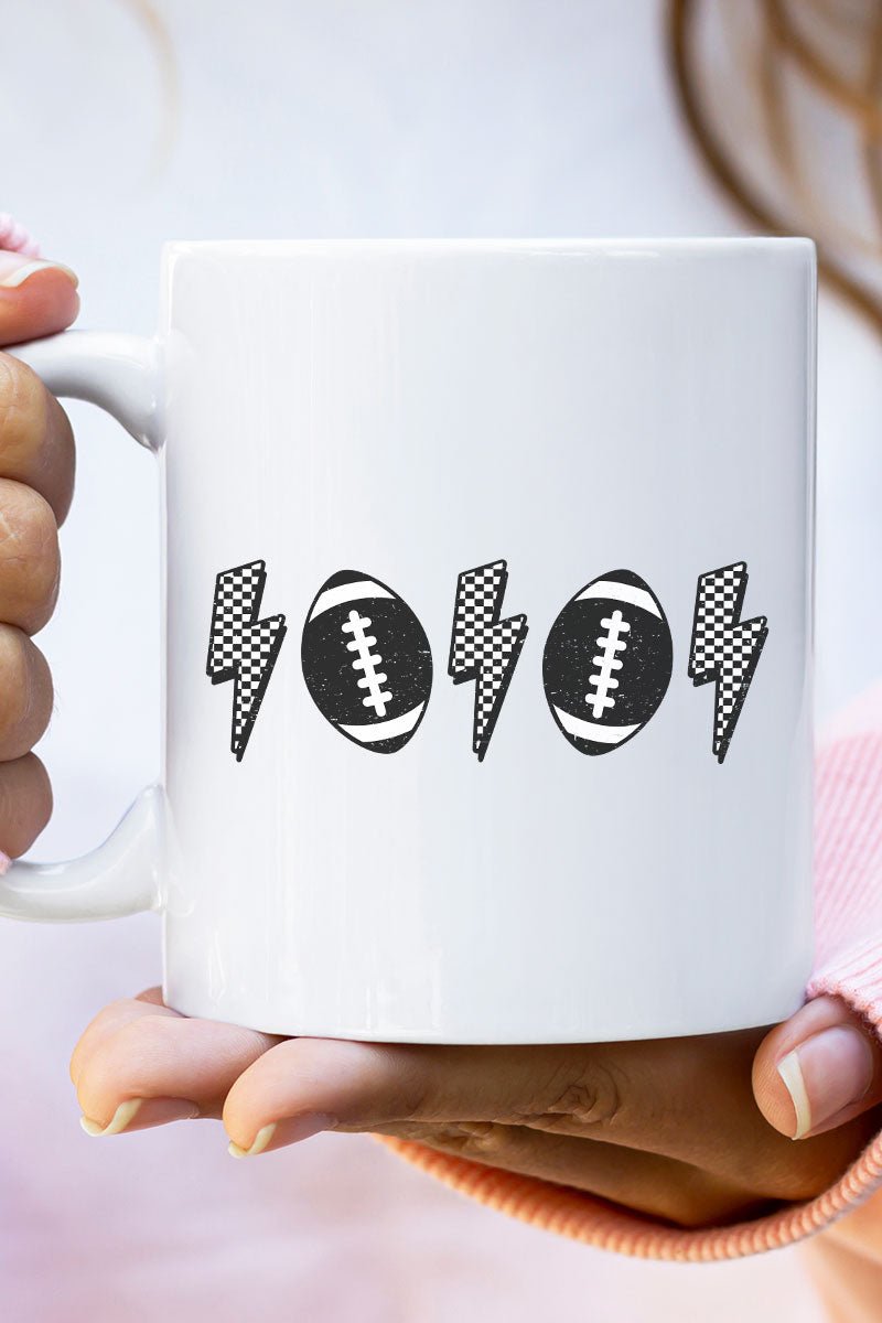 Distressed Football Strikes Ceramic Mug - Wholesale Accessory Market