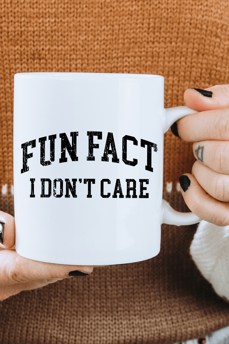 Distressed Fun Fact Ceramic Mug - Wholesale Accessory Market