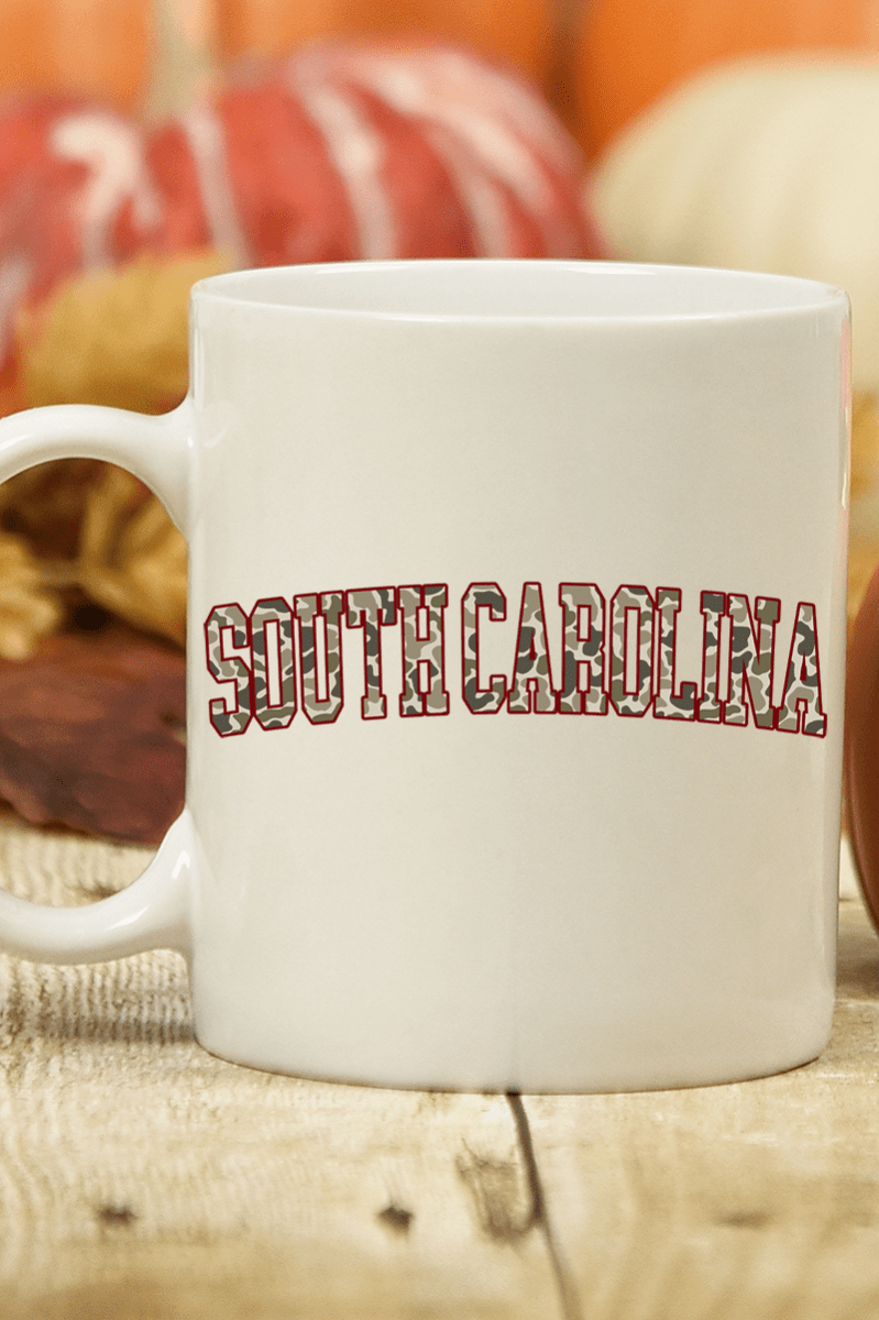 Garnet South Carolina Camo Ceramic Mug - Wholesale Accessory Market