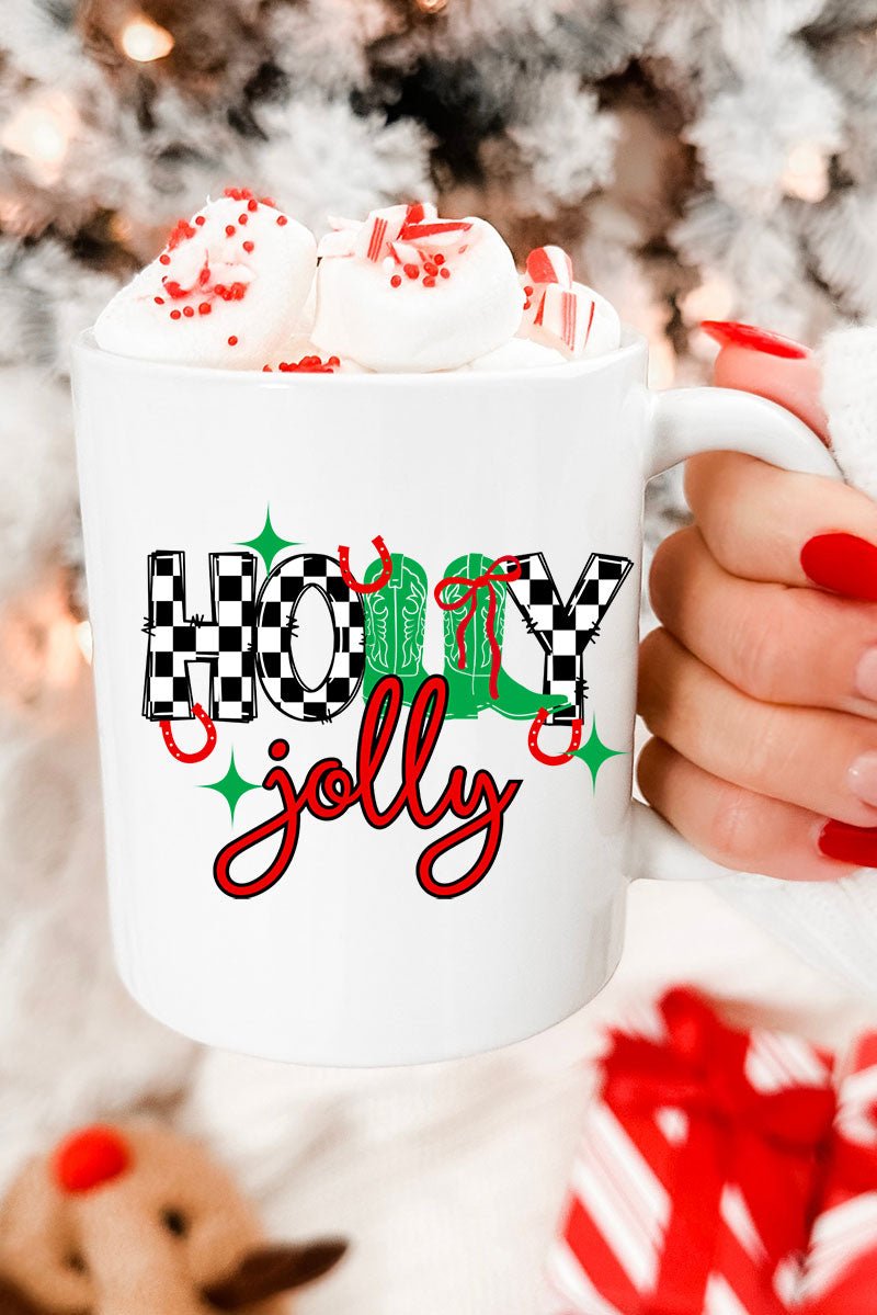 Holly Jolly Boots Ceramic Mug - Wholesale Accessory Market