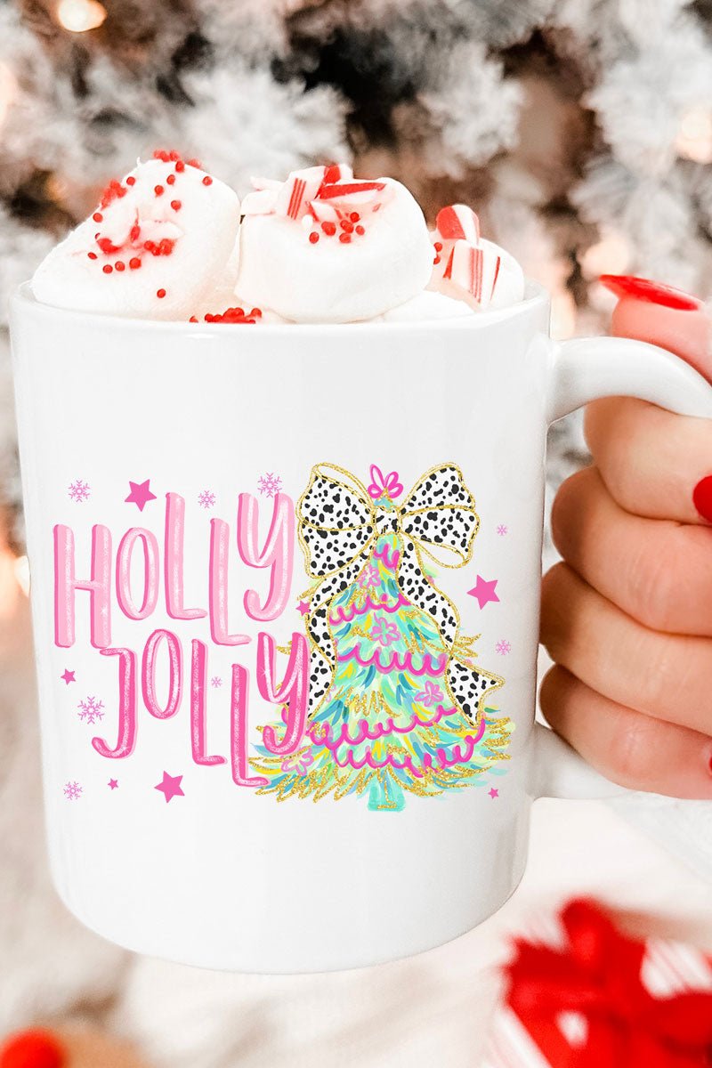 Holly Jolly Christmas Tree Ceramic Mug - Wholesale Accessory Market
