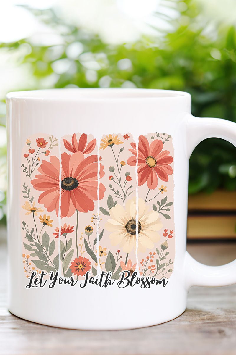 Let Your Faith Blossom Ceramic Mug - Wholesale Accessory Market