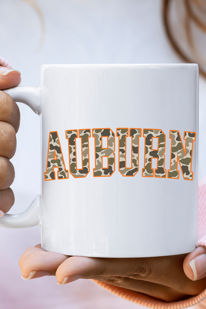 Orange Auburn Camo Ceramic Mug - Wholesale Accessory Market