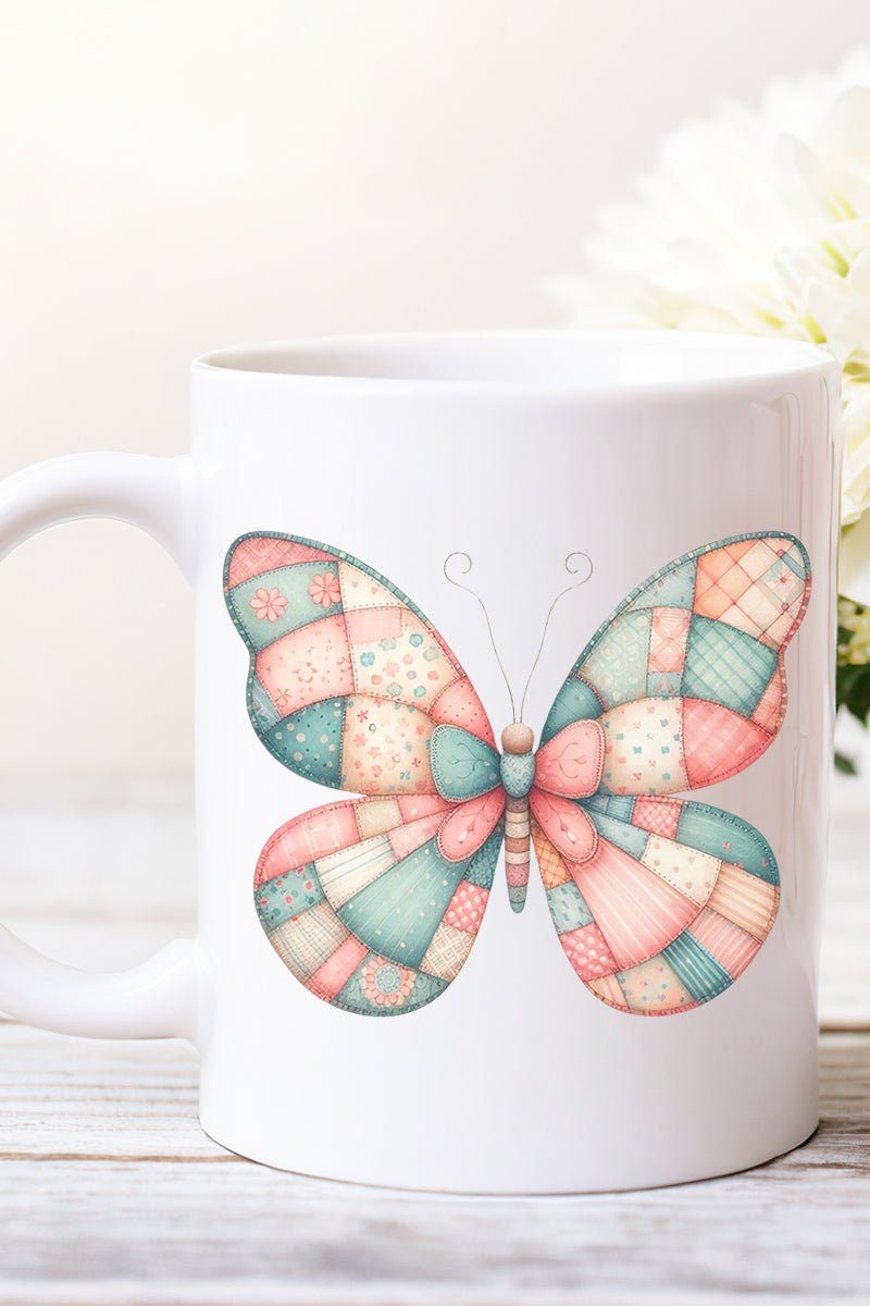 Patchwork Butterfly Ceramic Mug - Wholesale Accessory Market