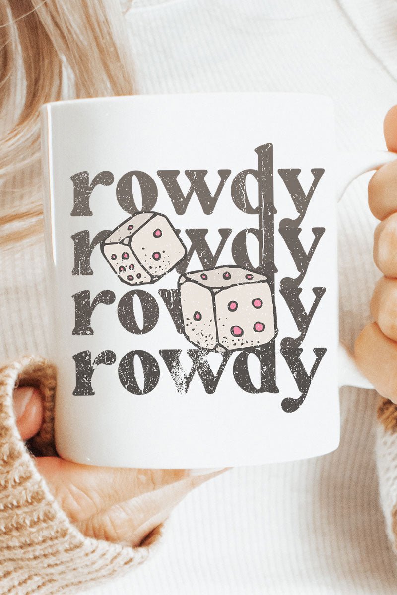 Rowdy Dice Ceramic Mug - Wholesale Accessory Market