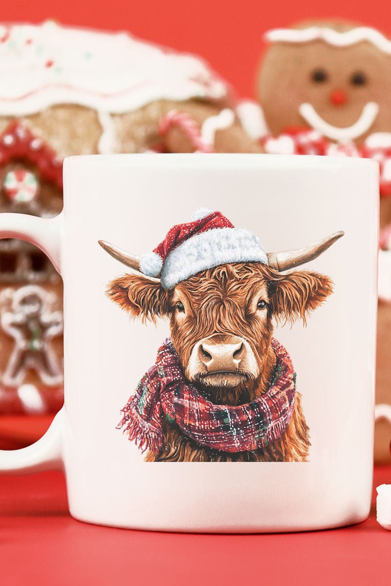 Santa Highland Cow Ceramic Mug - Wholesale Accessory Market