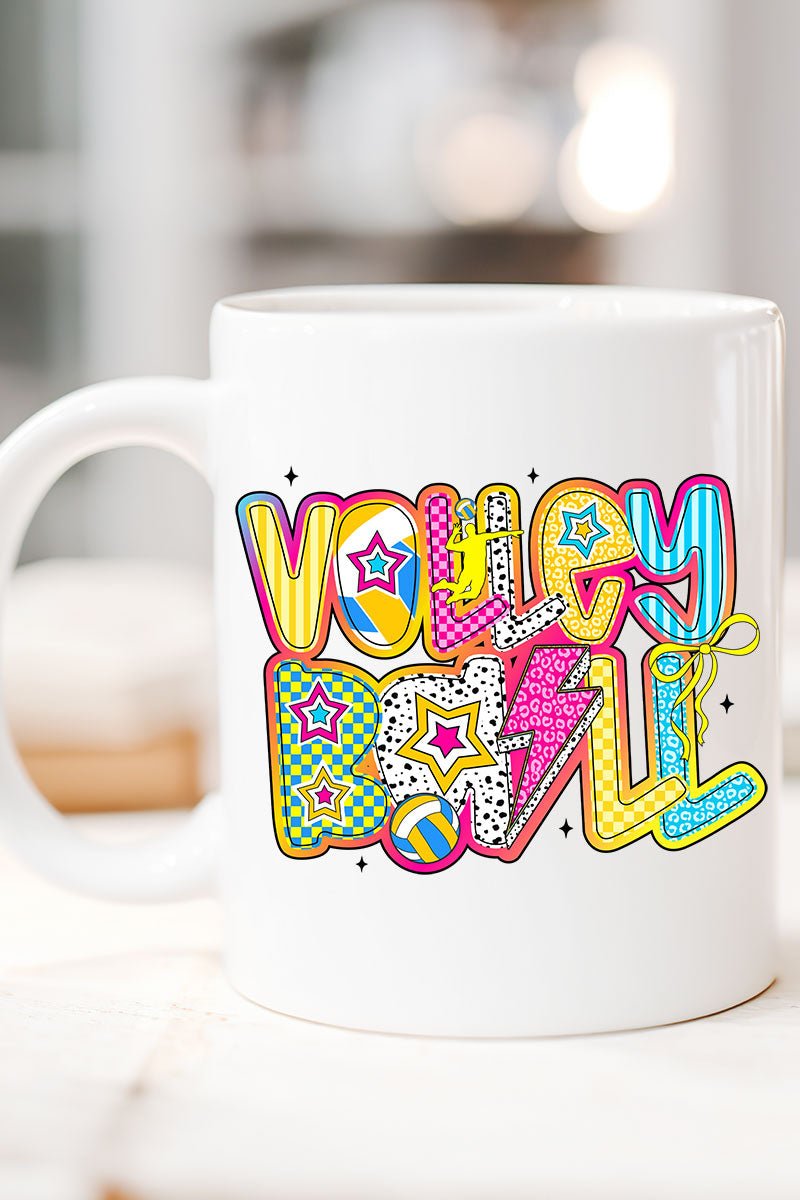 Vibrant Volleyball Ceramic Mug - Wholesale Accessory Market