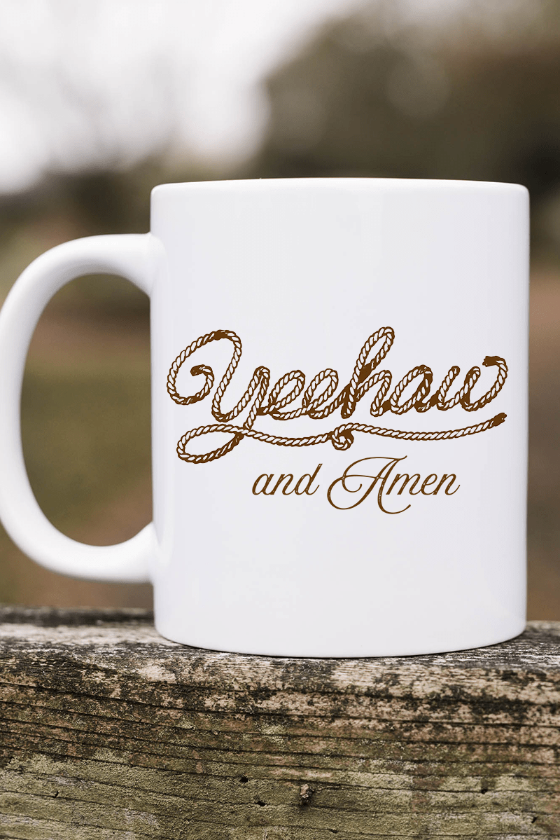 Yeehaw & Amen Ceramic Mug - Wholesale Accessory Market