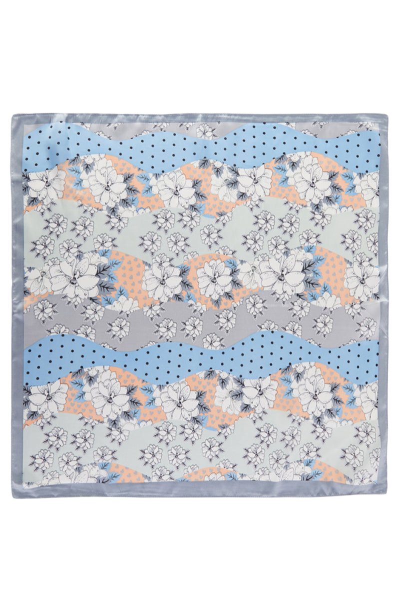 Summer Dreams Green Square Satin Scarf - Wholesale Accessory Market