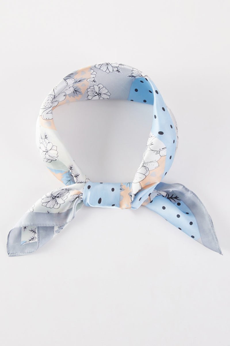 Summer Dreams Green Square Satin Scarf - Wholesale Accessory Market