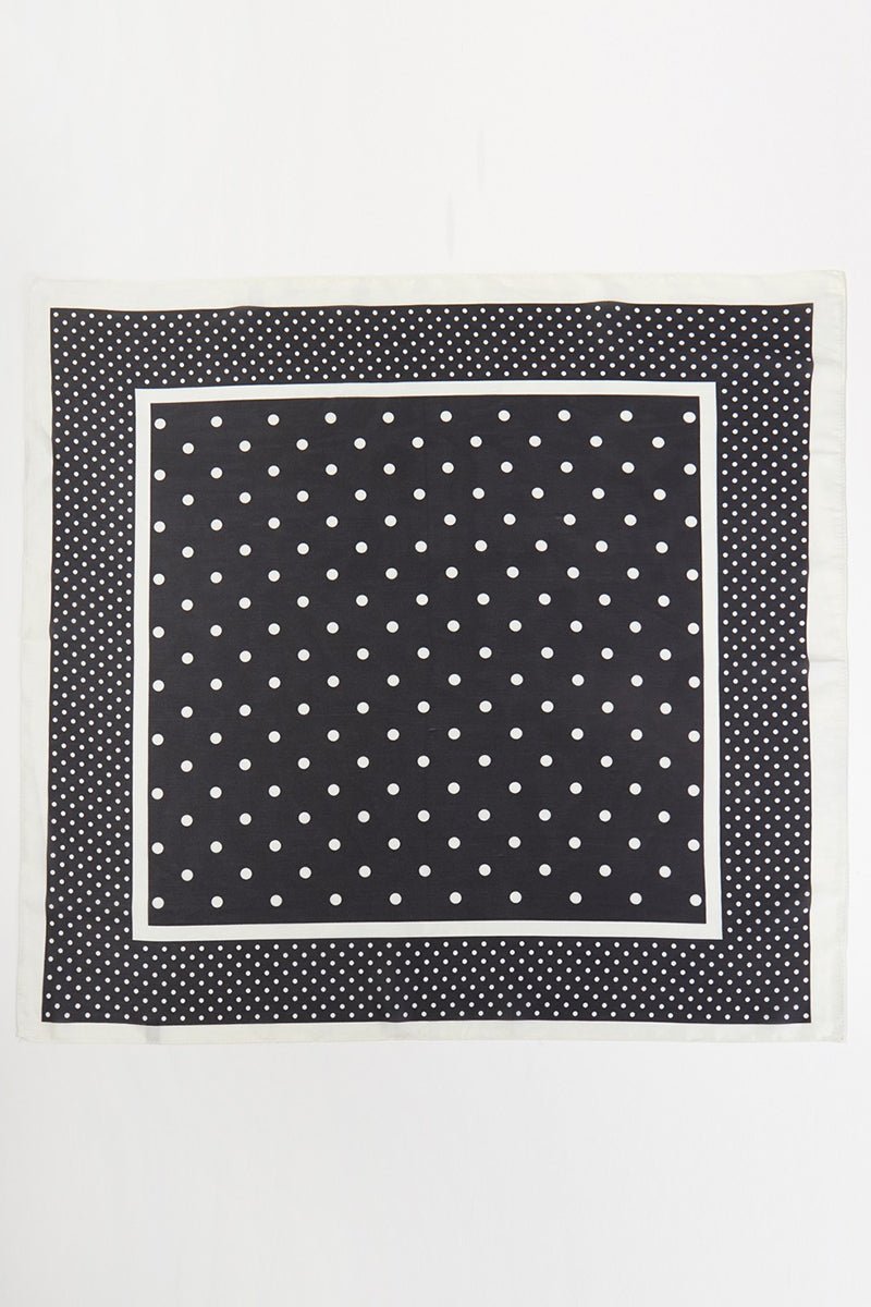 Classic With A Twist Black Square Satin Scarf - Wholesale Accessory Market