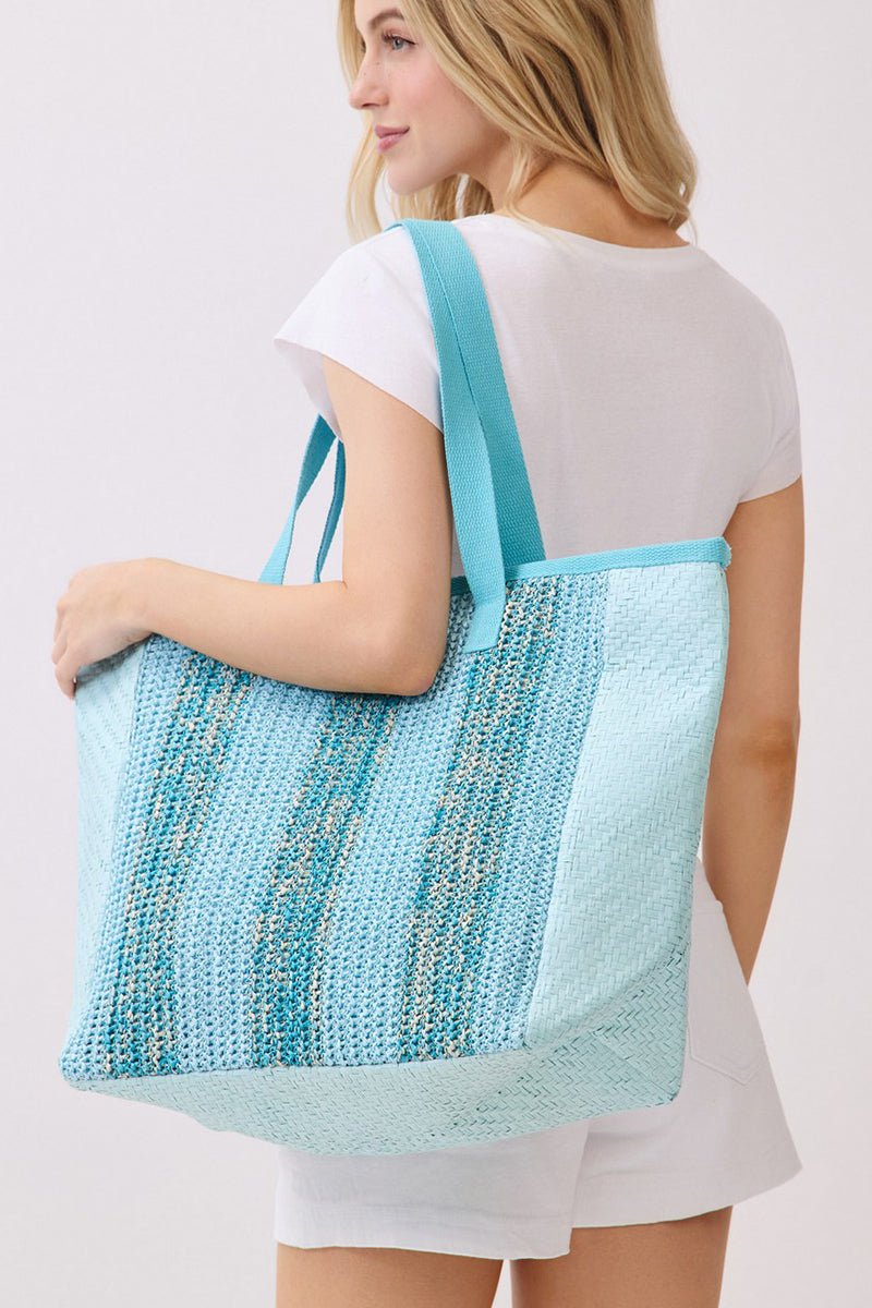 Del Mar Days Aqua Tote Bag - Wholesale Accessory Market
