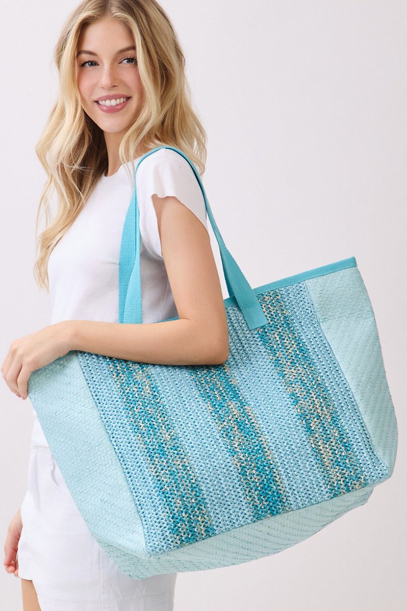 Del Mar Days Aqua Tote Bag - Wholesale Accessory Market