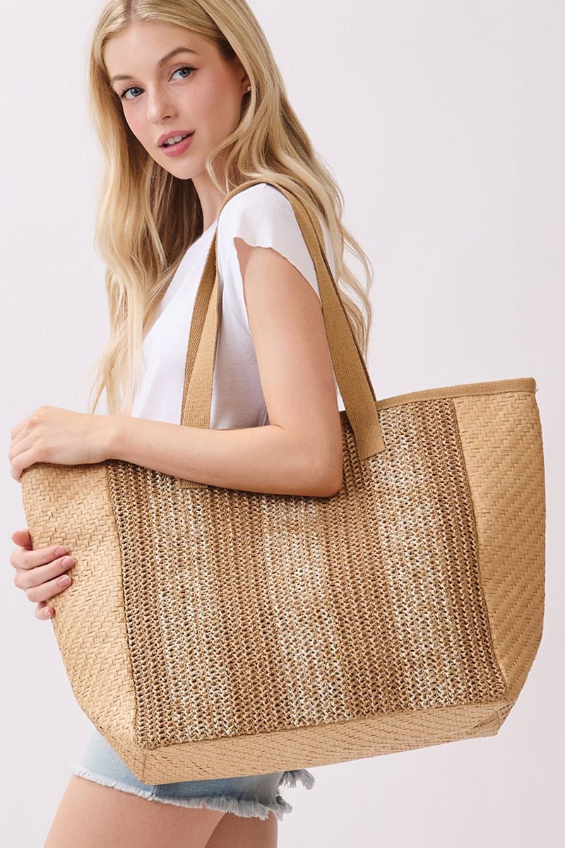 Del Mar Days Taupe Tote Bag - Wholesale Accessory Market