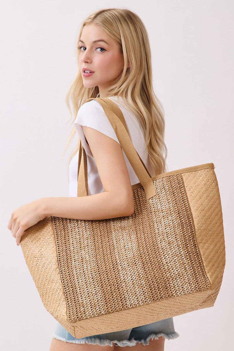 Del Mar Days Taupe Tote Bag - Wholesale Accessory Market