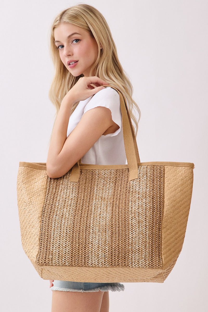 Del Mar Days Taupe Tote Bag - Wholesale Accessory Market