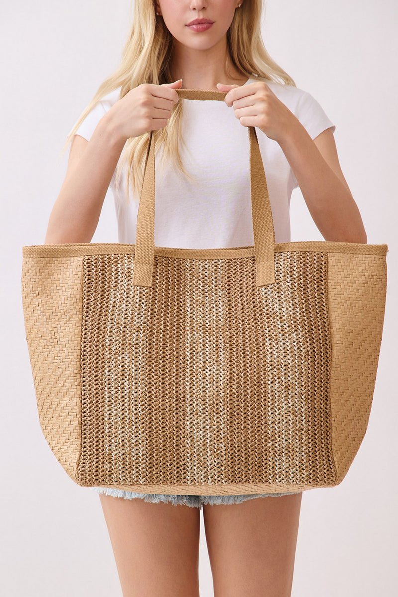 Del Mar Days Taupe Tote Bag - Wholesale Accessory Market