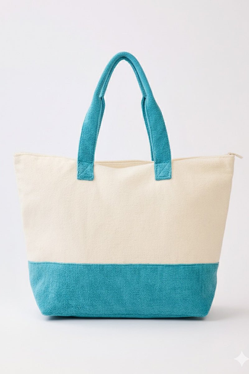 Life Is Better At The Beach Blue Terry Tote - Wholesale Accessory Market