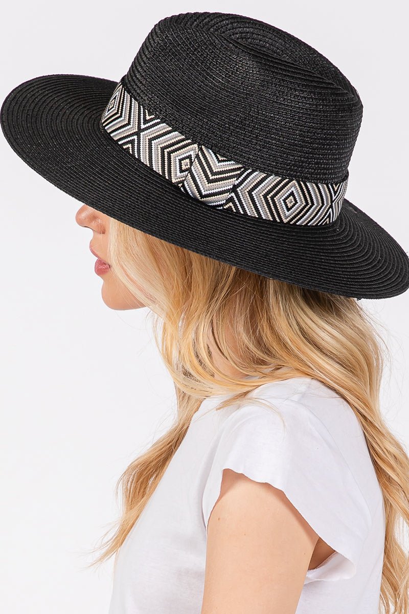 Pagosa Springs Black Straw Hat - Wholesale Accessory Market