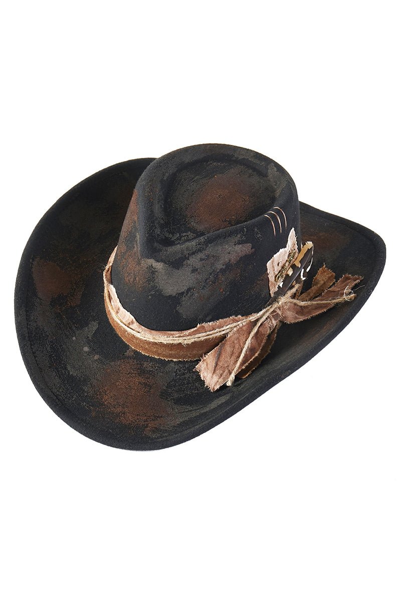 Reno Rogue Black Vintage Felt Cowgirl Hat - Wholesale Accessory Market