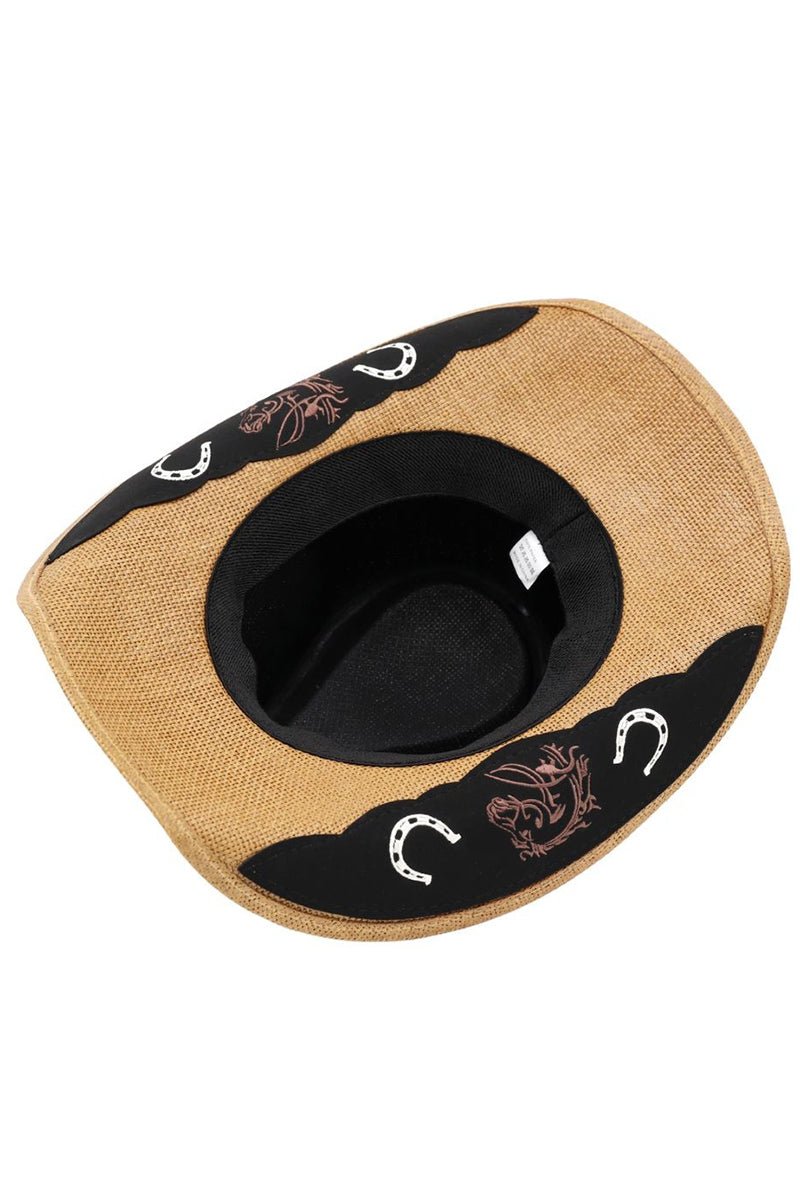 Horseshoe Hollow Taupe Vintage Straw Cowgirl Hat - Wholesale Accessory Market