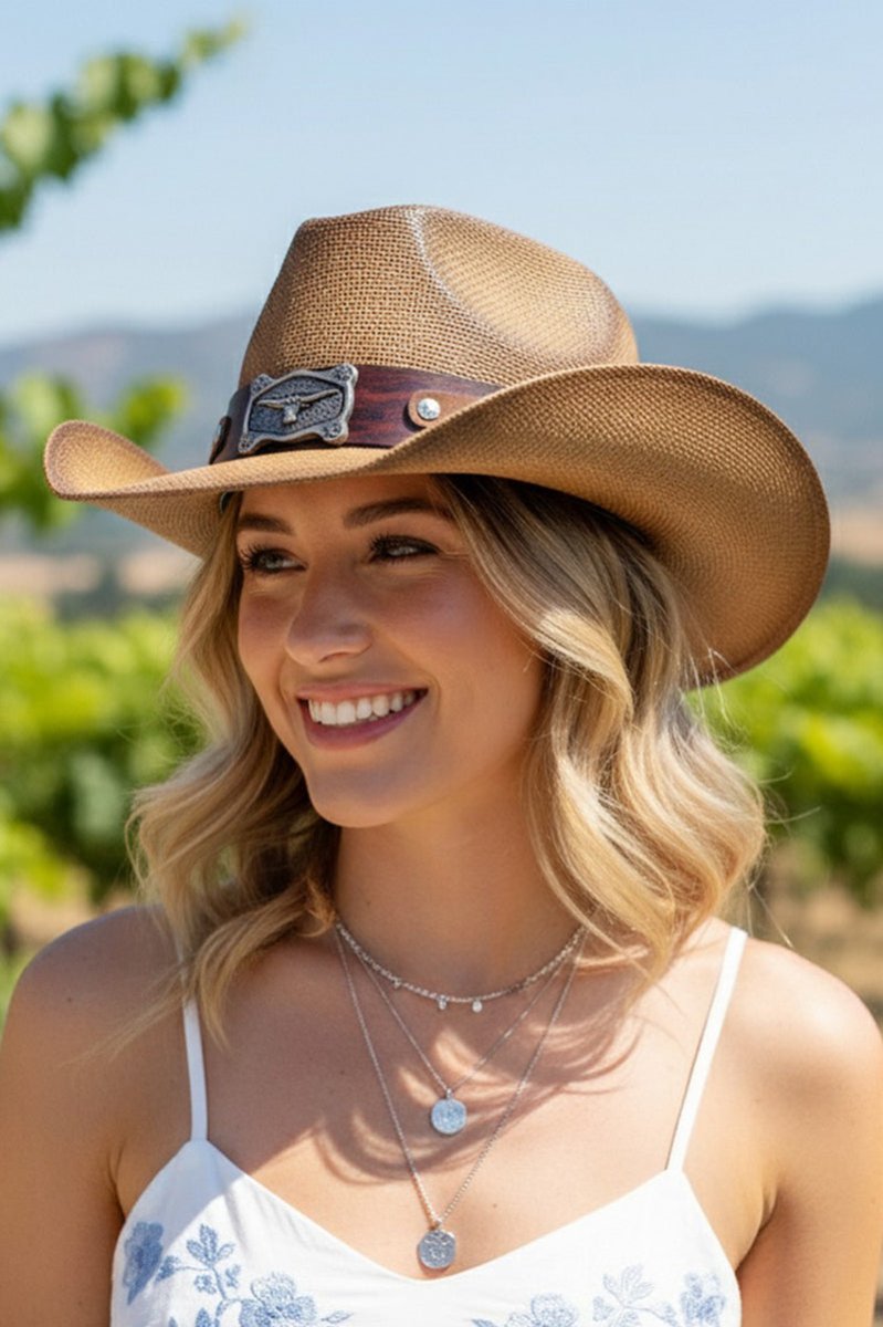 Austin Adventure Taupe Straw Cowgirl Hat - Wholesale Accessory Market