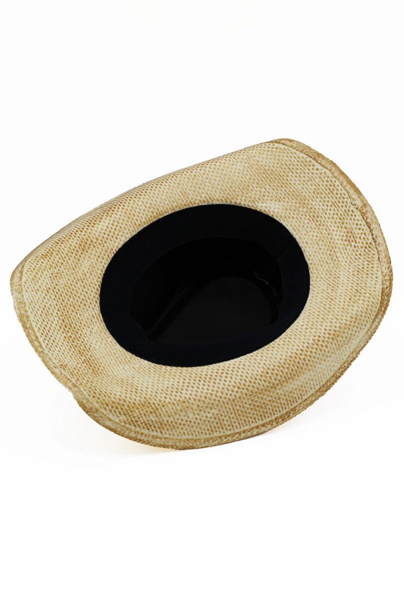 Desert Authority Beige Rustic Straw Cowgirl Hat - Wholesale Accessory Market