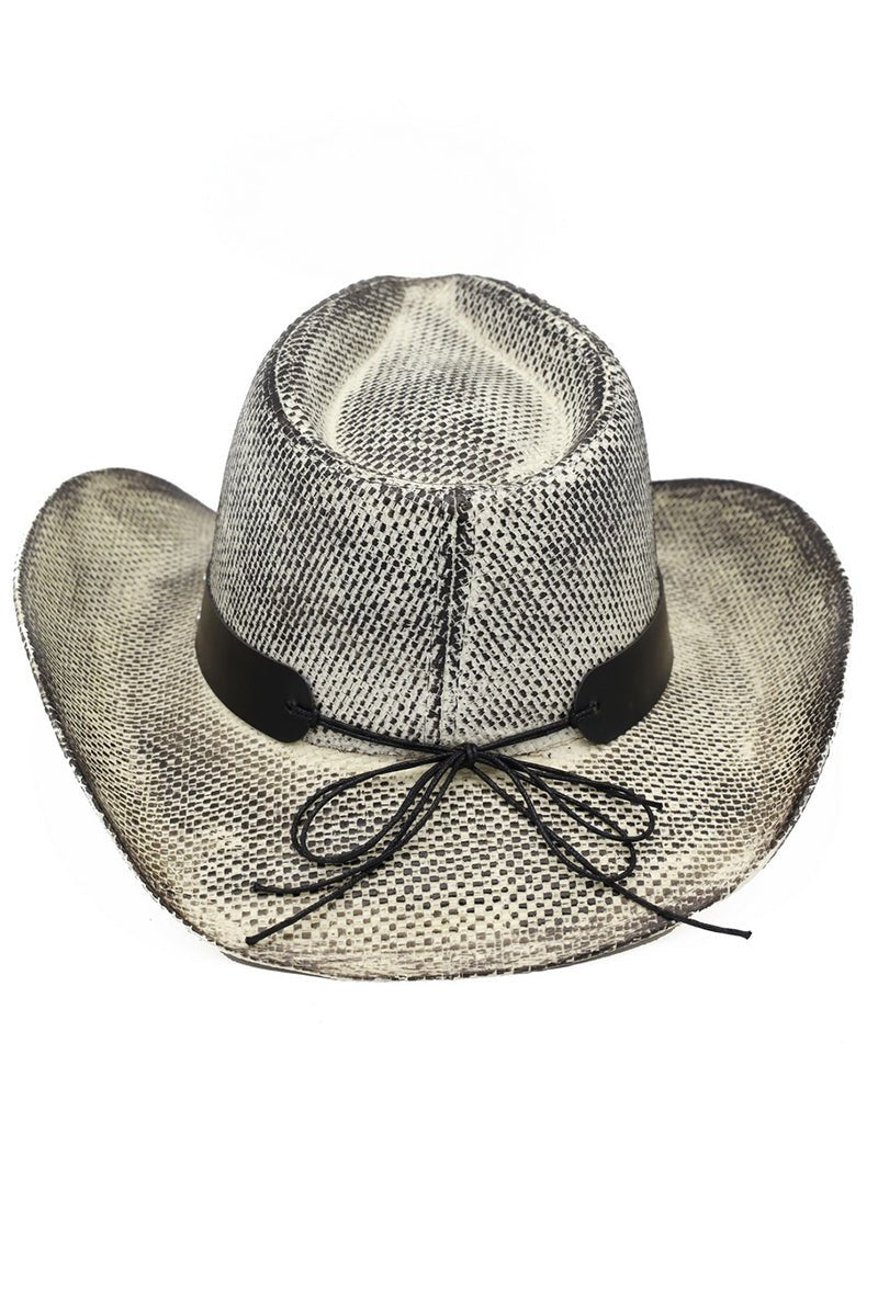 Desert Authority Black Rustic Straw Cowgirl Hat - Wholesale Accessory Market