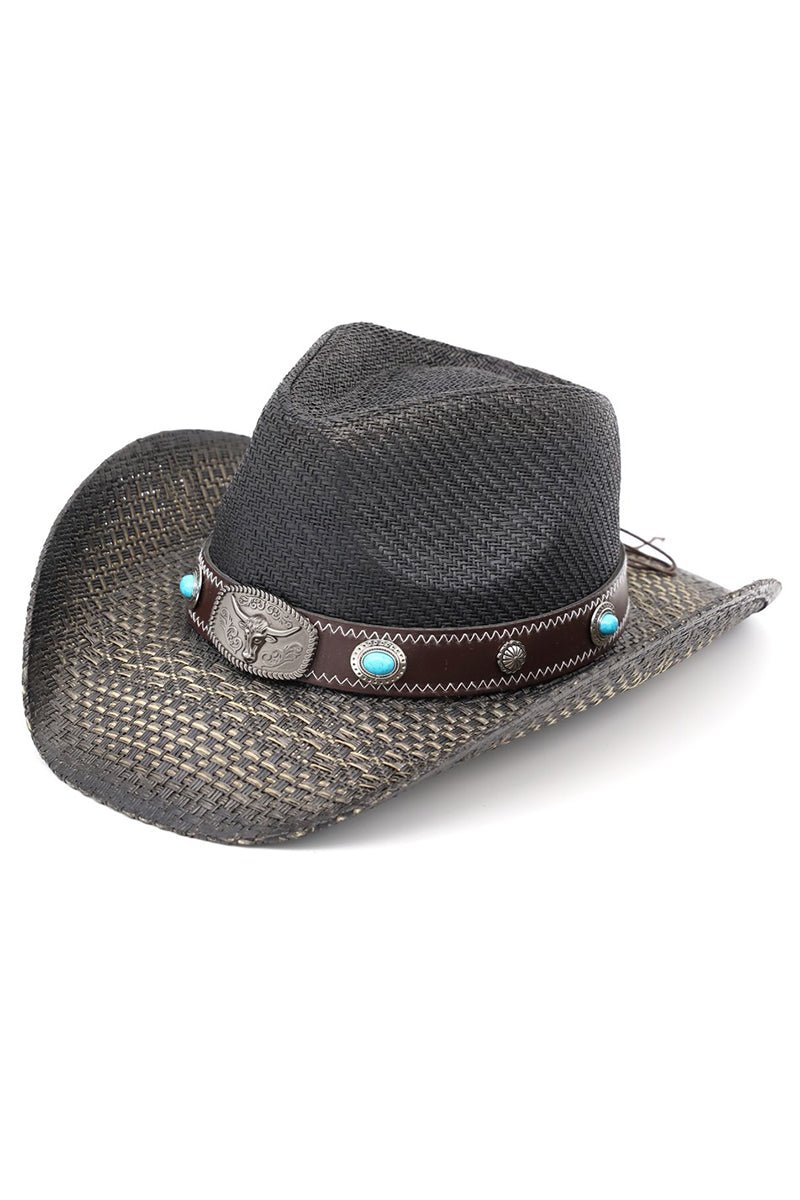 Winslow Wave Black Straw Cowgirl Hat - Wholesale Accessory Market
