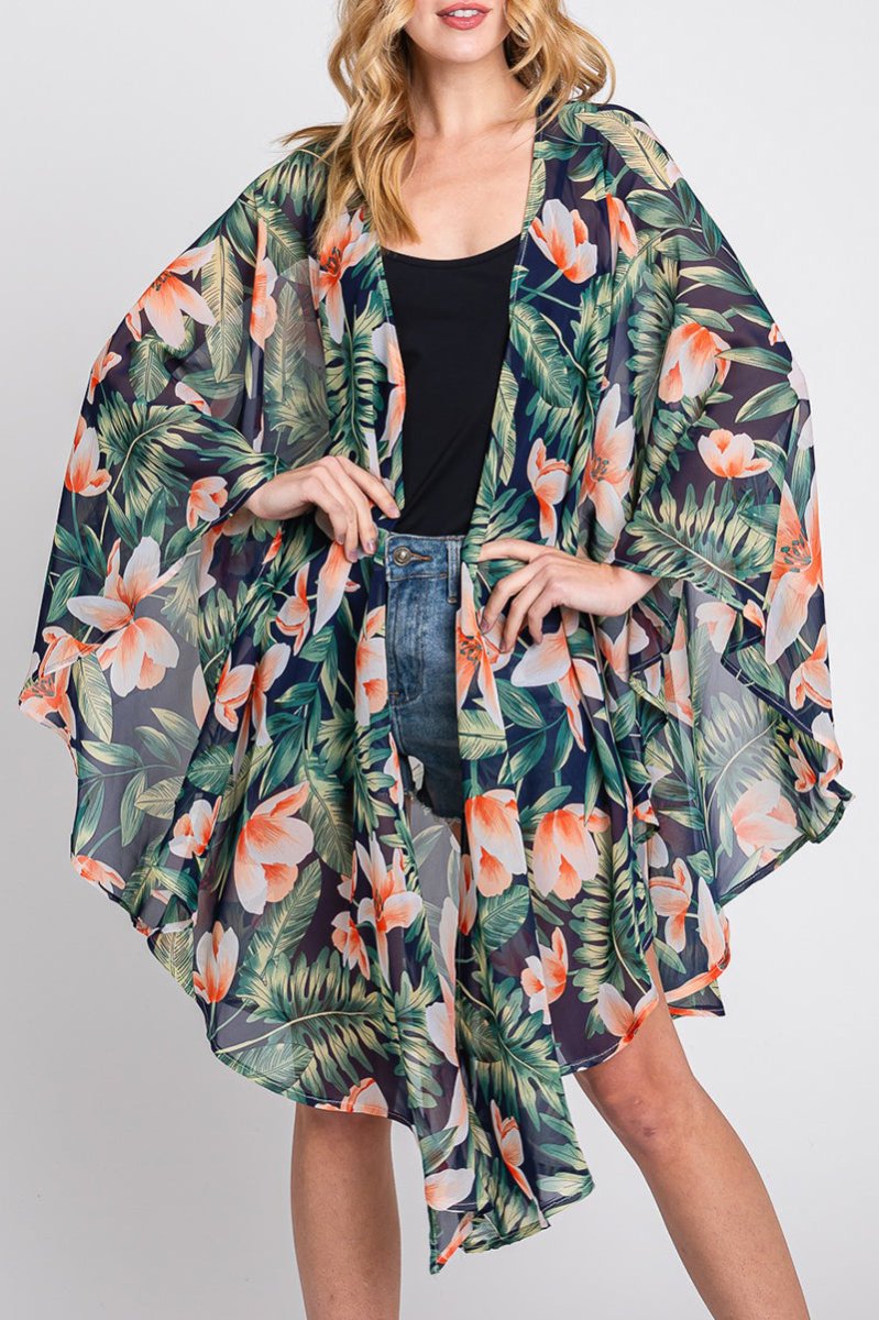 Island Edit Navy Kimono - Wholesale Accessory Market
