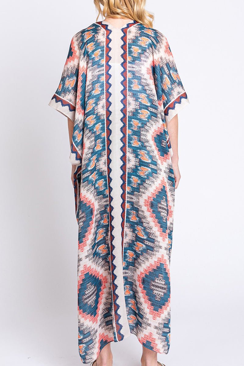 Galveston Getaway Beige Long Kimono - Wholesale Accessory Market