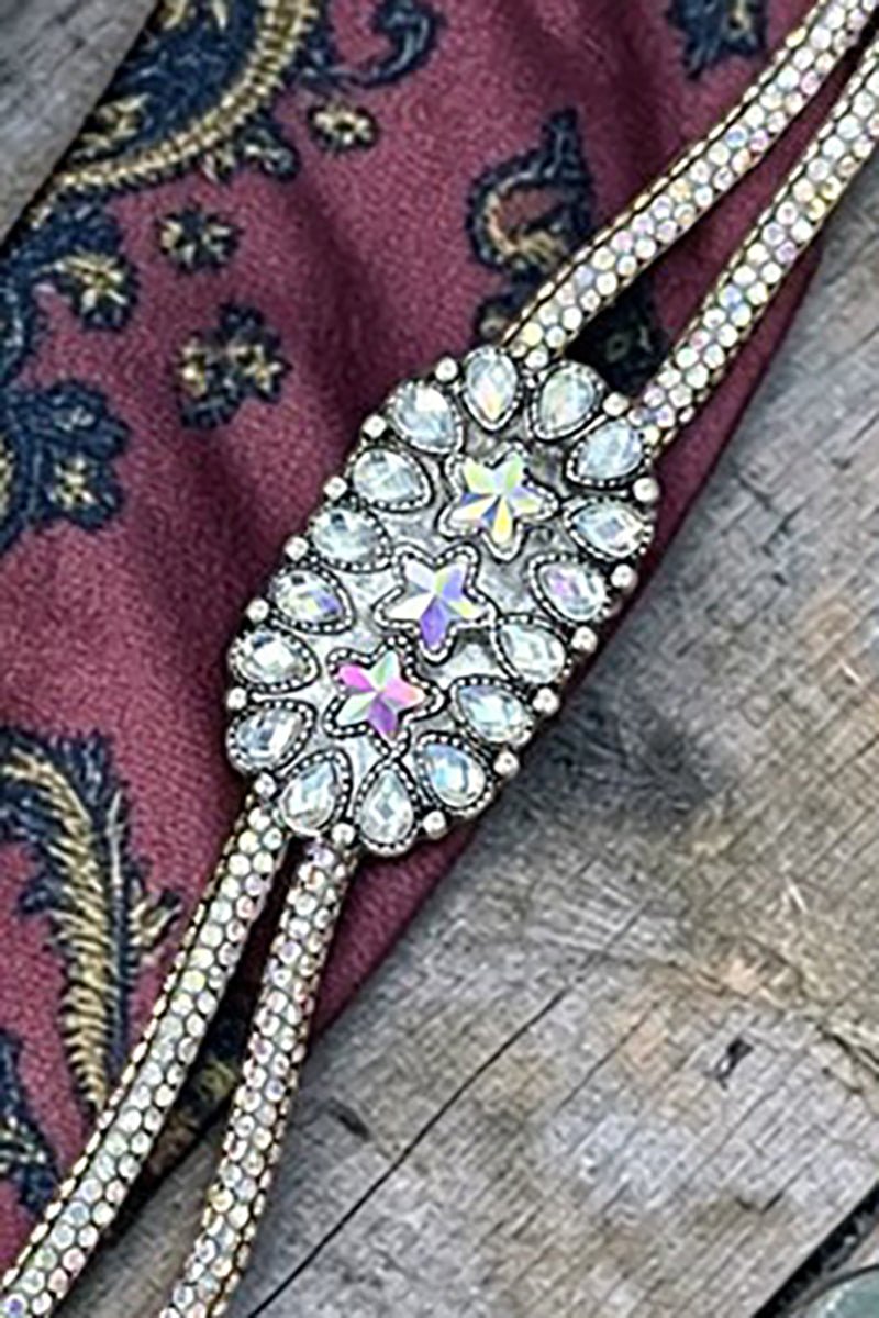 Sierra Starlight Iridescent Crystal Bolo Necklace - Wholesale Accessory Market