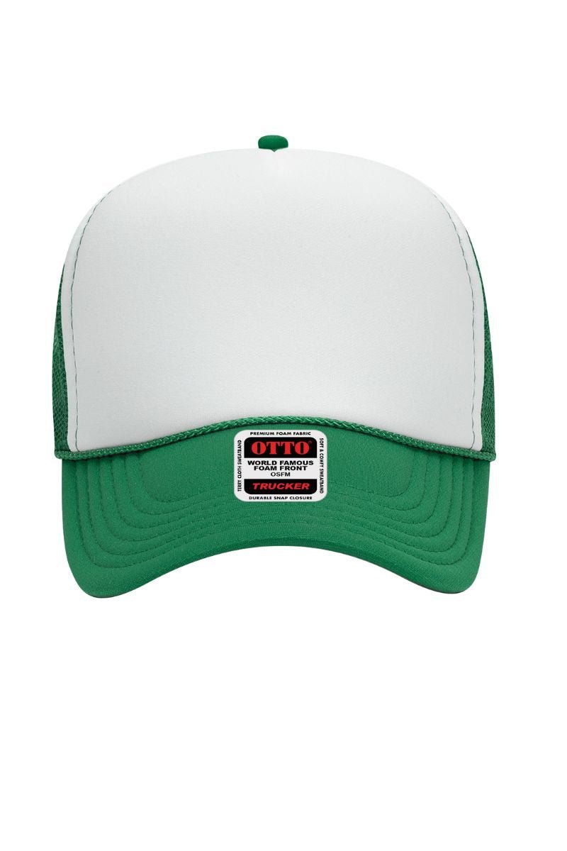 OTTO Kelly with White Foam Front Mid Profile Trucker Hat - Wholesale Accessory Market
