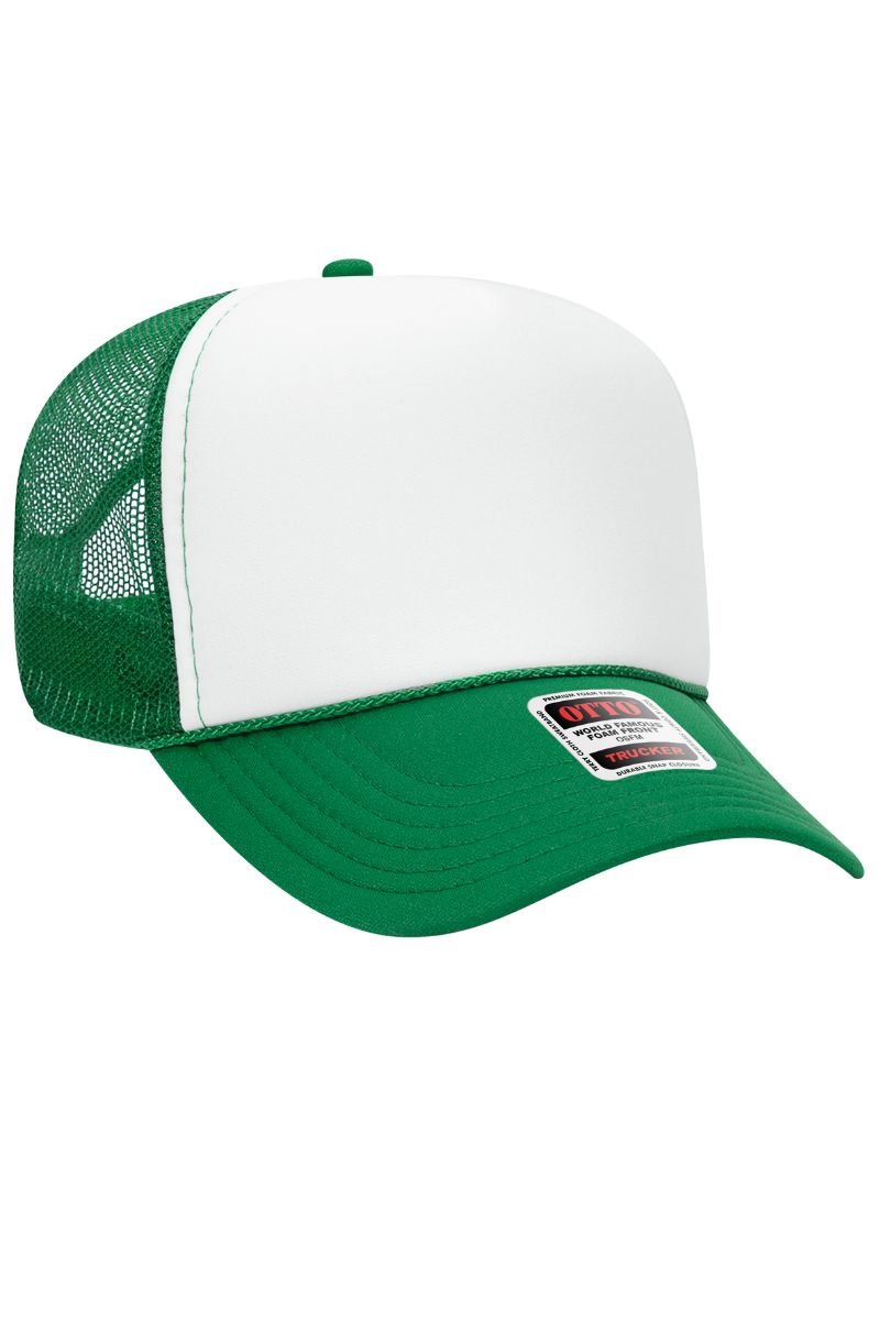OTTO Kelly with White Foam Front Mid Profile Trucker Hat - Wholesale Accessory Market