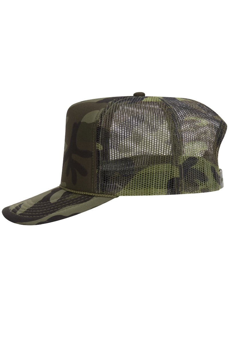 OTTO Camo Foam Front High Crown Trucker Hat - Wholesale Accessory Market