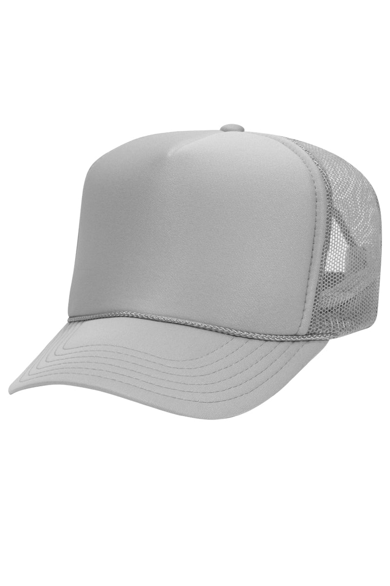 OTTO Gray Foam Front High Crown Trucker Hat - Wholesale Accessory Market