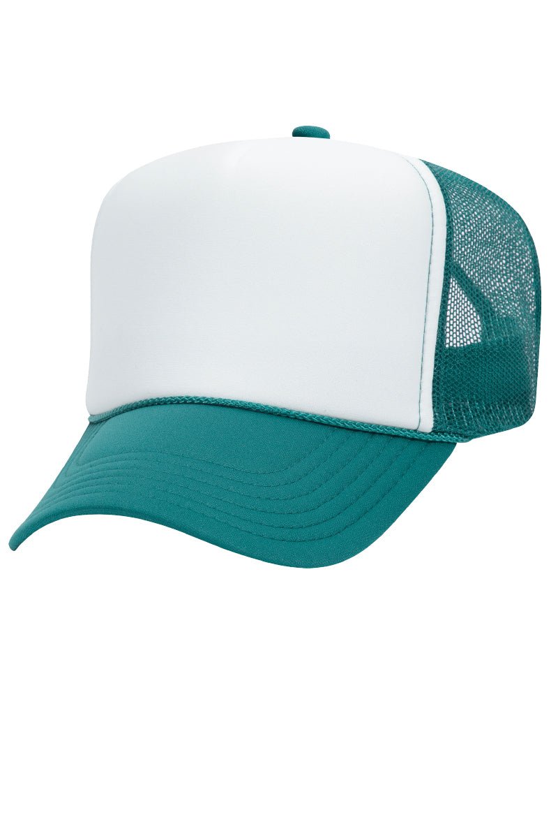 OTTO Jade with White Foam Front High Crown Trucker Hat - Wholesale Accessory Market