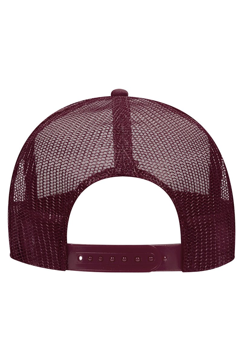 OTTO Maroon with White Foam Front High Crown Trucker Hat - Wholesale Accessory Market
