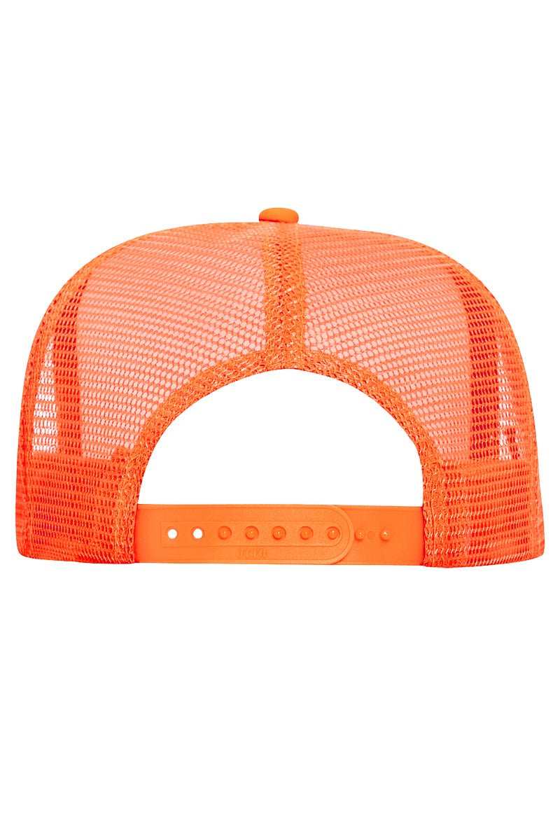 OTTO Neon Orange Foam Front High Crown Trucker Hat - Wholesale Accessory Market