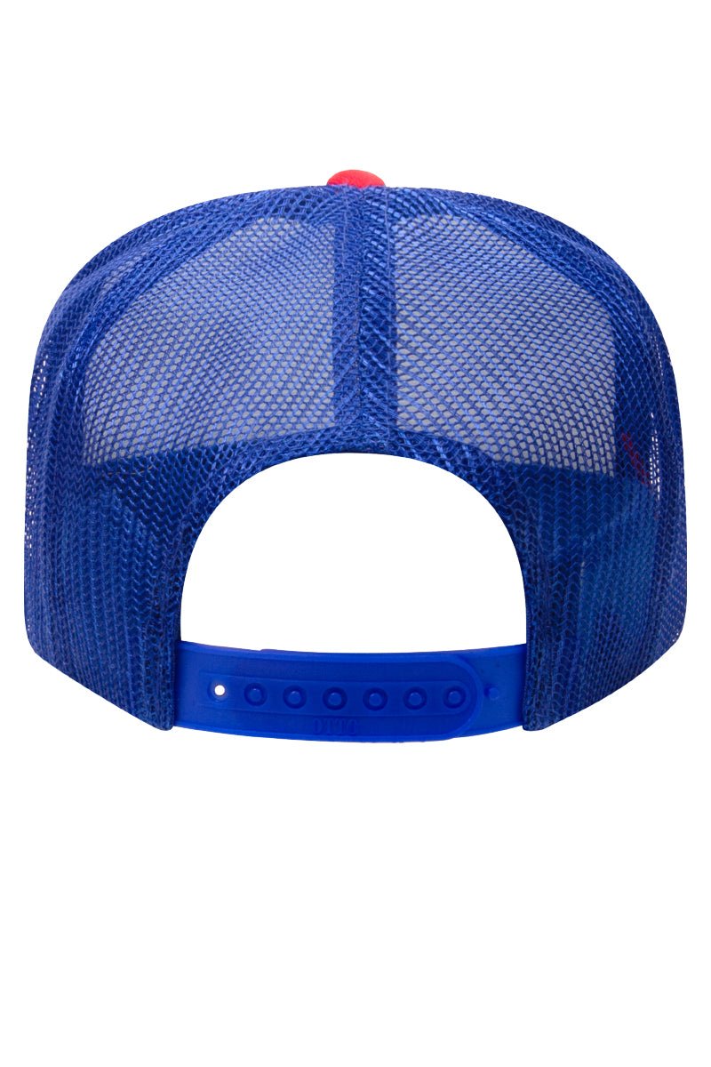 OTTO Youth Size Red, White, and Blue Foam Front High Crown Trucker Hat - Wholesale Accessory Market