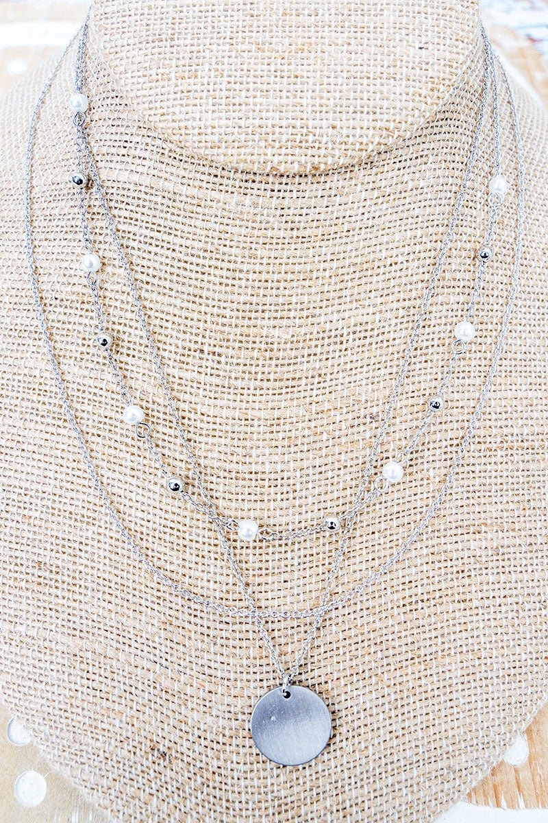Crystal Avenue Layla Silvertone Necklace Trio - Wholesale Accessory Market