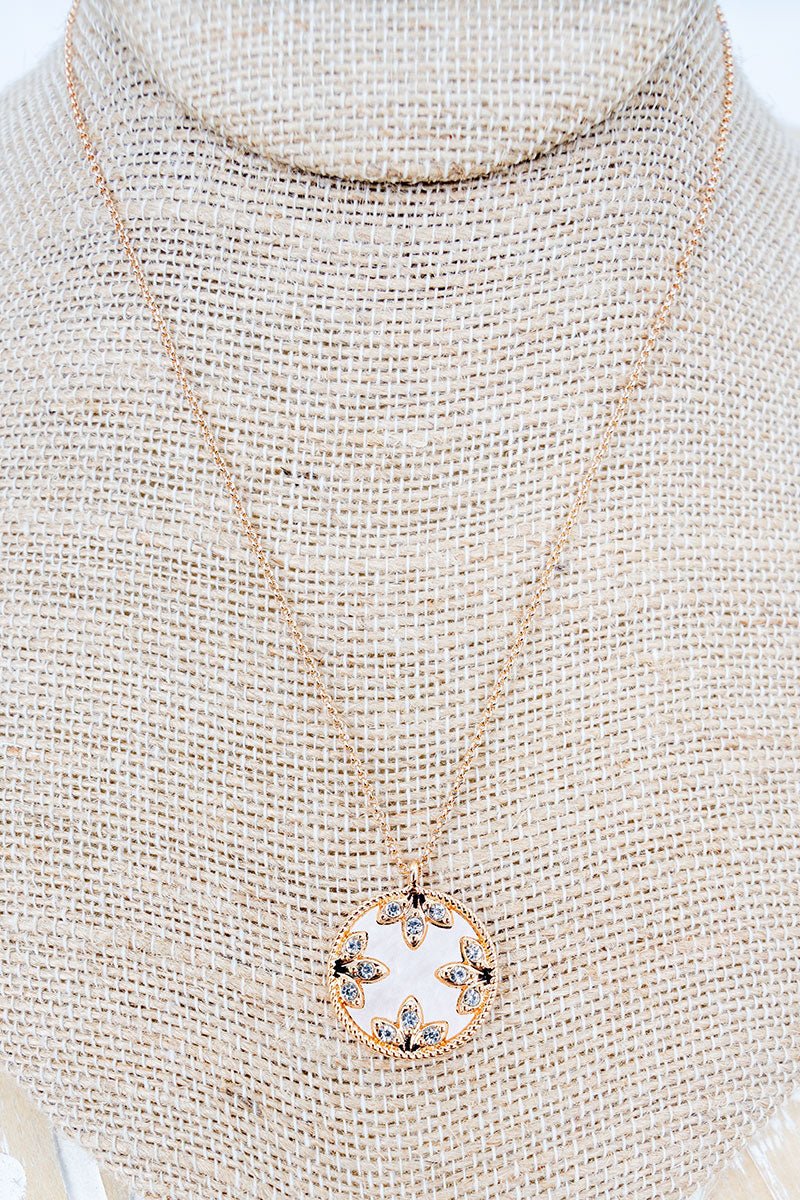 Crystal Avenue Whispering Petals Goldtone Necklace - Wholesale Accessory Market